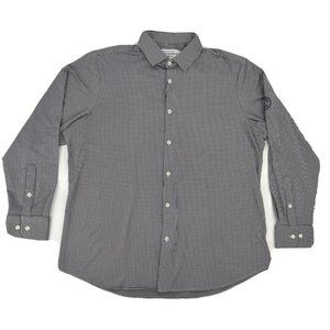 Mizzen+Main Spinnaker Shirt Men XL Button Down‎ White Black Helmets to Hard Hats